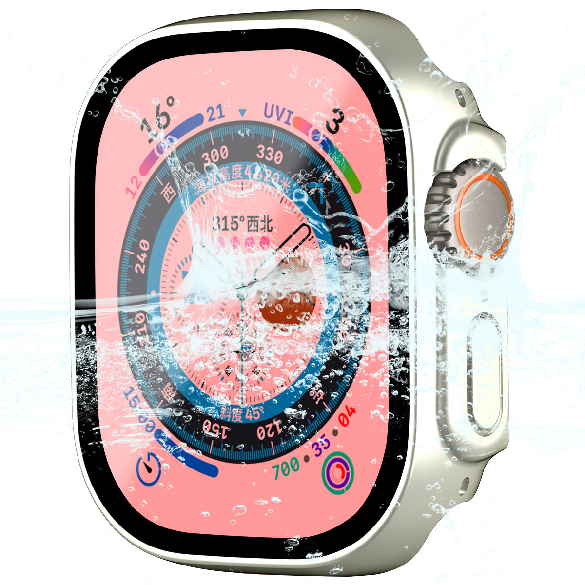 ENKAY HAT PRINCE For Apple Watch Ultra 2 49mm Ultra 49mm Waterproof Case Tempered Glass Screen Protector Hard PC Full Protection Watch Cover ENKAY HAT PRINCE For Apple Watch Ultra 2 49mm Ultra 49mm Waterproof Case Tempered Glass Screen Protector Hard PC Full Protection Watch Cover